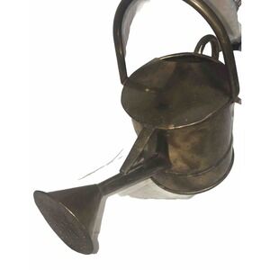 Vintage1970's Brass Watering Can Made in India Rustic Finish Plant Decor 11"x12"